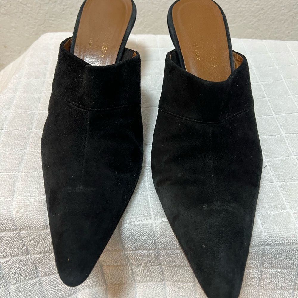 Donald J. Pliner Black Suede Mules